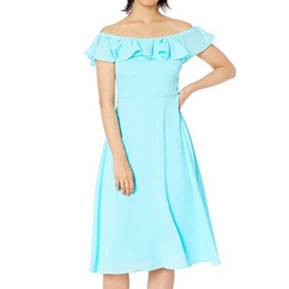 Betsey Johnson Blue Off the Shoulder Dress